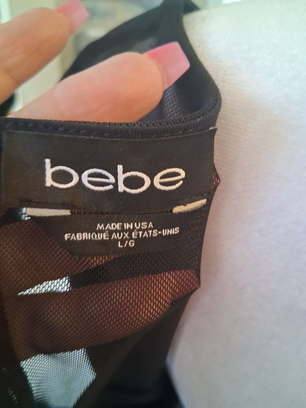 bebe Black Studded Scoop Neck Mini Dress - Picture 5 of 5